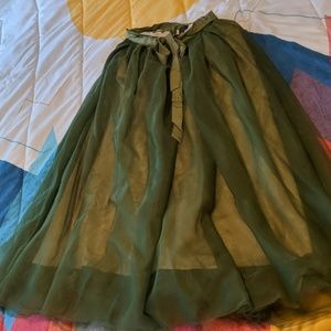 Beautiful JCrew Tulle Ball Skirt in Forest Green